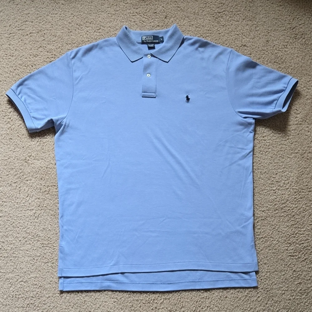 Polo Ralph Lauren Men's Blue Polo Shirt L